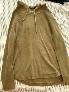Lauren Ralph Lauren Olive Knit Hooded Pullover